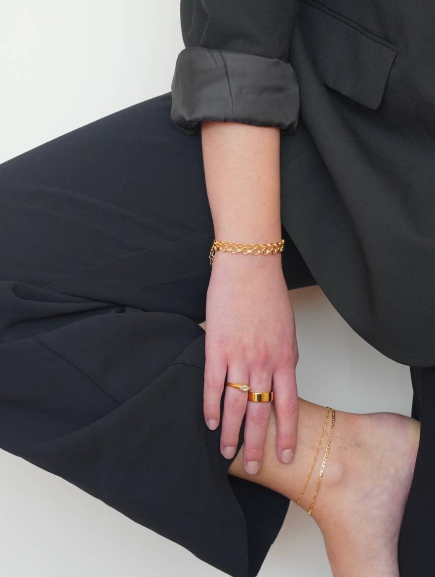 Martha Figaro Anklet - Jewels By Divine