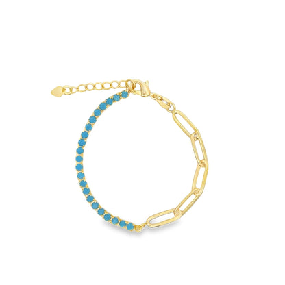 Colored CZ Tennis Bracelet