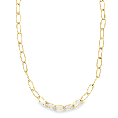 Gold Paperclip Chain Necklace