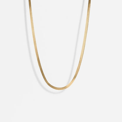 Dainty Gold Herringbone Necklace